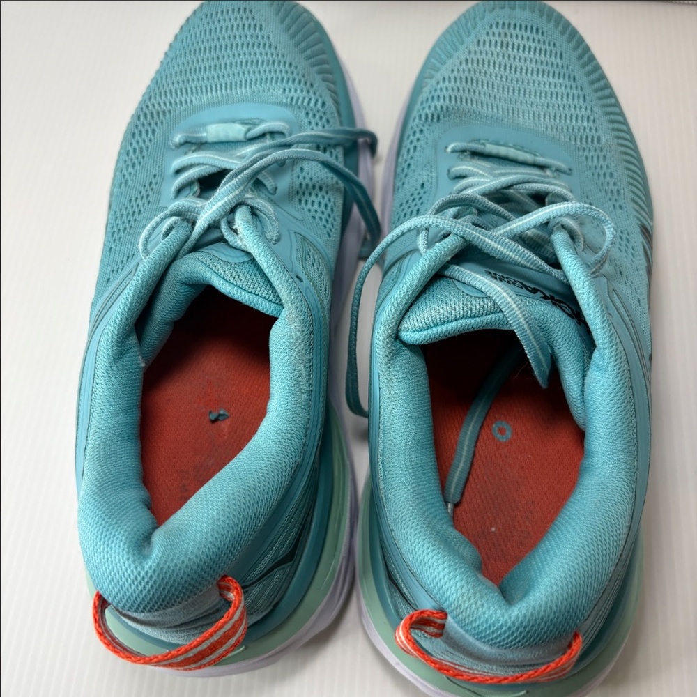 HOKA ONE Bondi 7 ATHLETIC Running SHOES in Eggshell Blue - Men’s - Size 8 US - Picture 11 of 16